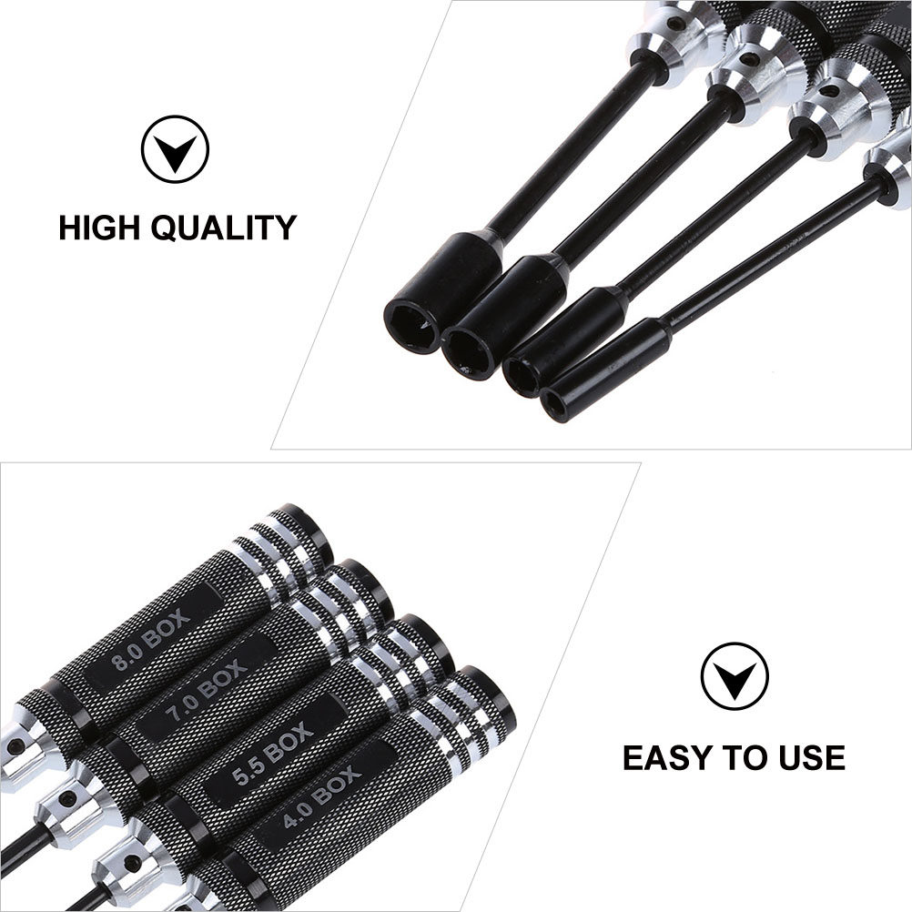 4Pcs Set Obeng Soket Hex Pegan - Rc Helicopter Tool Kit ulasan dan harga